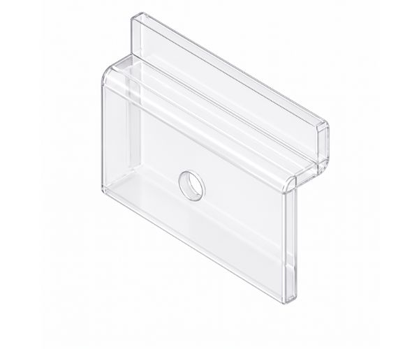 Staffa per fissaggio a pannello dogato degli accessori in plexiglass